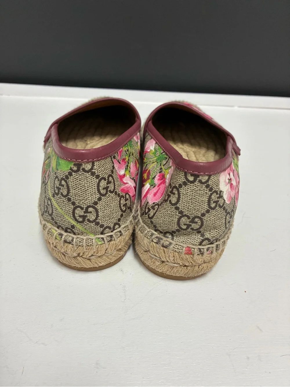 Gucci Pink Floral GG Canvas Espadrilles